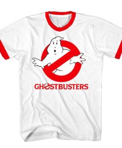 Ghostbusters Logo red ringer T shirt