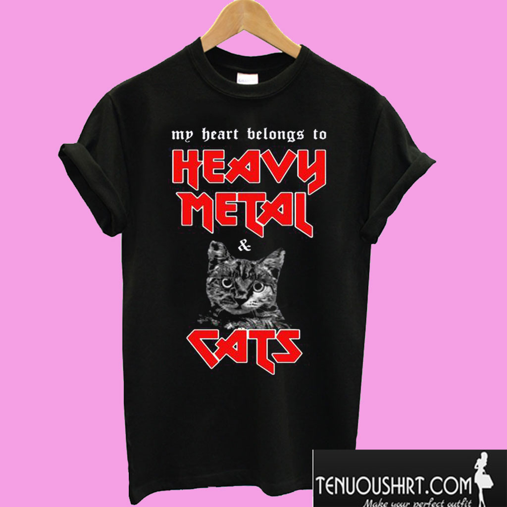 Heavy Metal and Cats T shirt