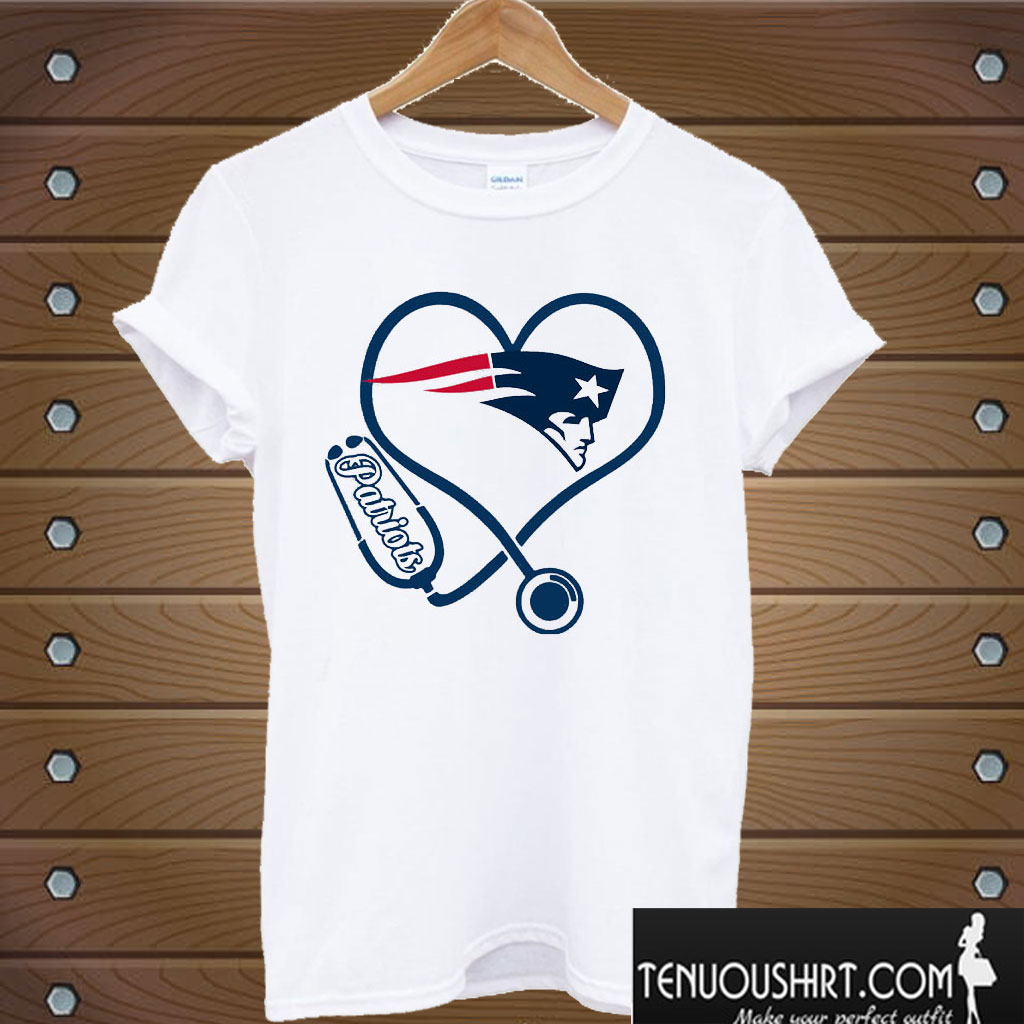 Nurse New England Patriots heart T shirt