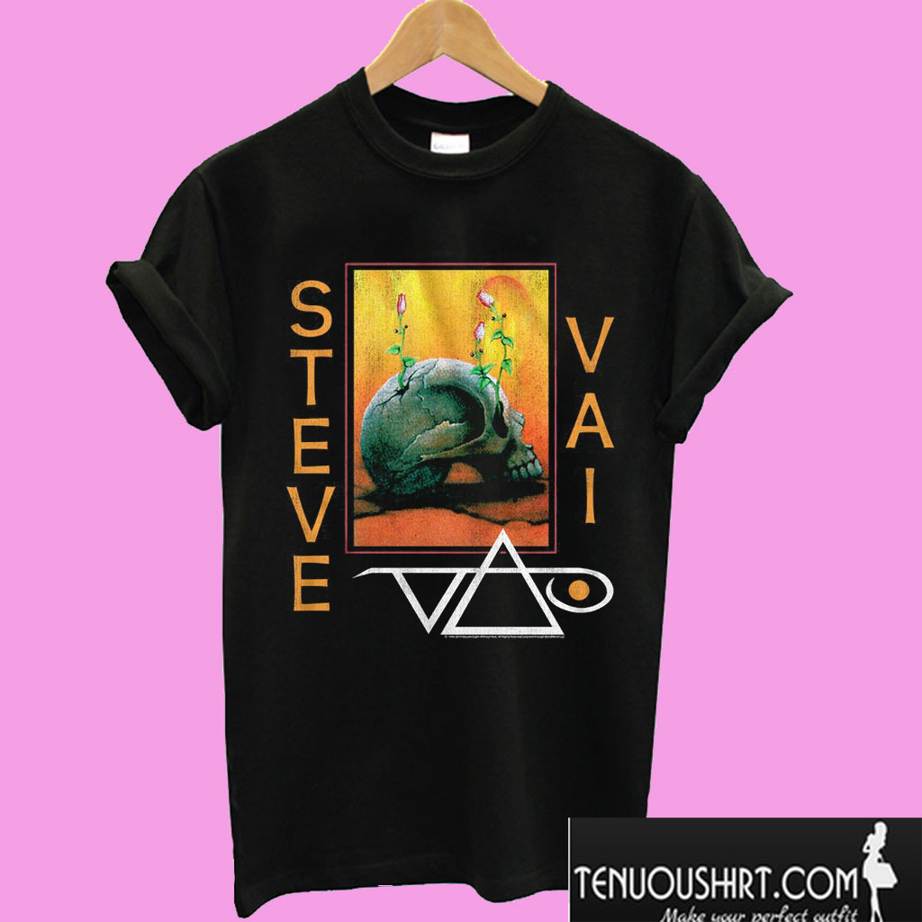 Skull and Flowers Steve Vai T shirt