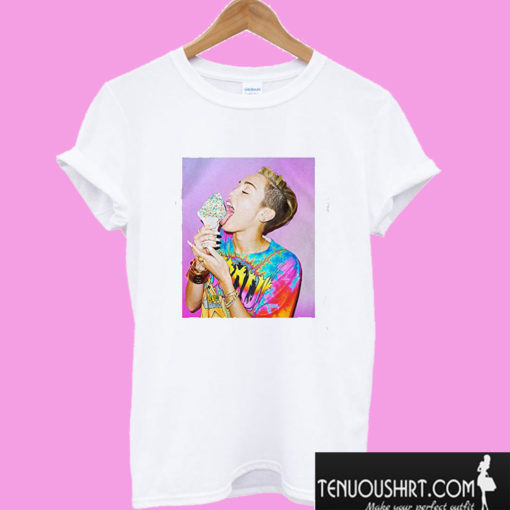 Miley Cyrus Ice Cream White T shirt