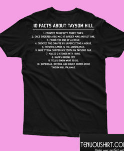 10 facts about Taysom Hill T shirt