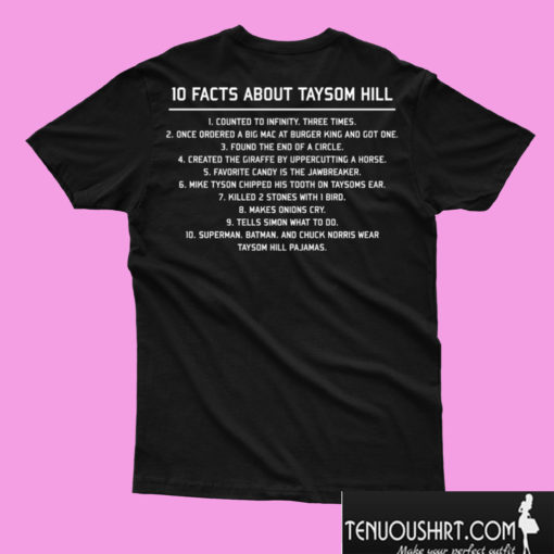 10 facts about Taysom Hill T shirt