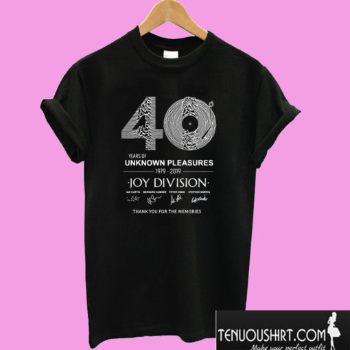 40 years of unknown pleasures joy division T shirt