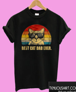 Best Cat Dad Ever Vintage T shirt