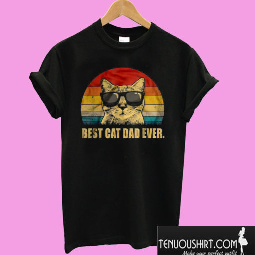 Best Cat Dad Ever Vintage T shirt