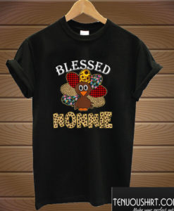Blessed Nonnie Turkey Thanksgiving T shirt
