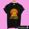 Buddha I’m mostly peace love and light and a little go fuck yourself sunset T shirt