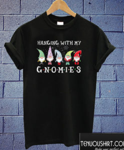 Hanging With My Gnomies Friends Santa Gardening Gnome Christmas T shirt