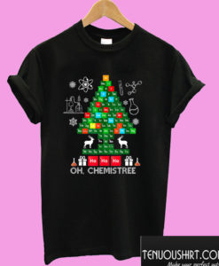 Ho Ho Ho Oh Chemistree Chemistry Christmas Tree T shirt