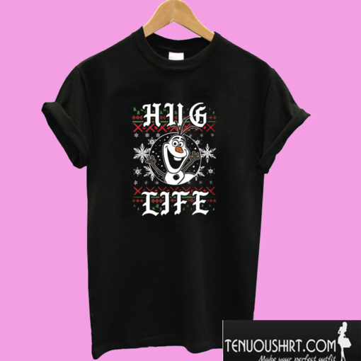 Hug Life Olaf Frozen Christmas T shirt