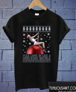 Miley Wrecking Ball Christmas T shirt