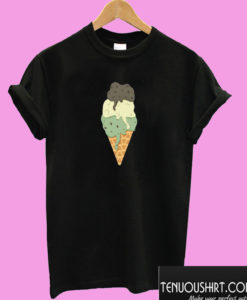 Mint-Vanilla-Chocolate Ice Cream Sundae T shirt