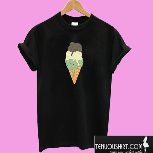 Mint-Vanilla-Chocolate Ice Cream Sundae T shirt