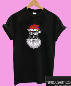 Papaw Claus Santa Christmas Lights T shirt