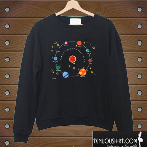 Planets Solar System And Star Sweatshirt