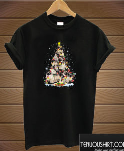 Siamese Cats Christmas Tree T shirt