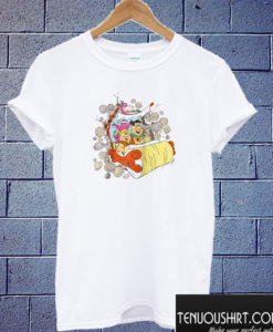 The Flintstones Coming Through Raglan Baseball T shirt