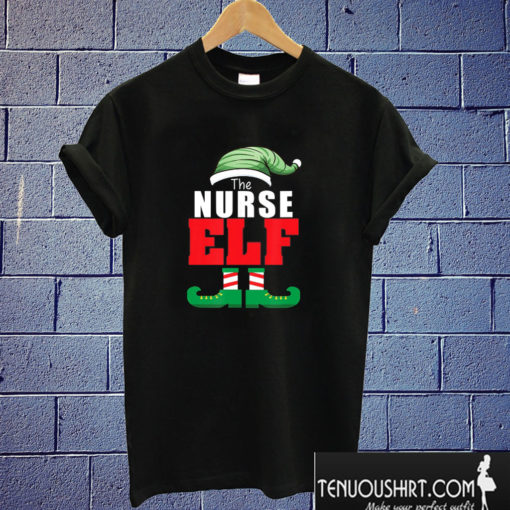 The Nurse Elf Christmas T shirt