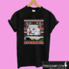 Woman Yelling At A Cat Red Christmas T shirt