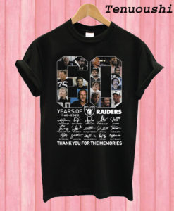 60 Years Of Oakland Raiders 1960-2019 T shirt