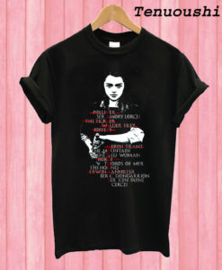 Arya Stark Valar Morghulis Arya's Kill List Game of Thrones T shirt