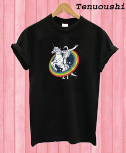 Astronaut riding a unicorn T shirt