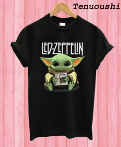 Baby Yoda hug Led Zeppelin T shirt