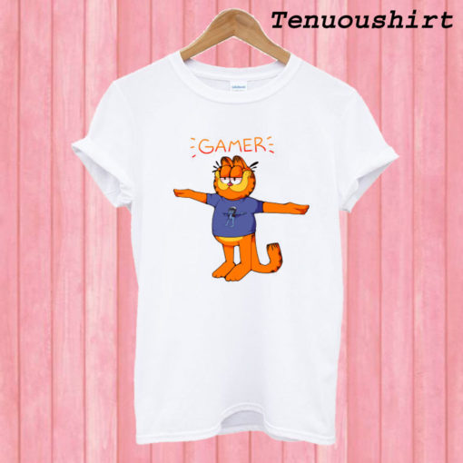 Gamer Garfield T shirt