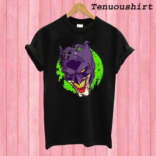 Joker Smiley Wearing Bat Man Mask T shirt