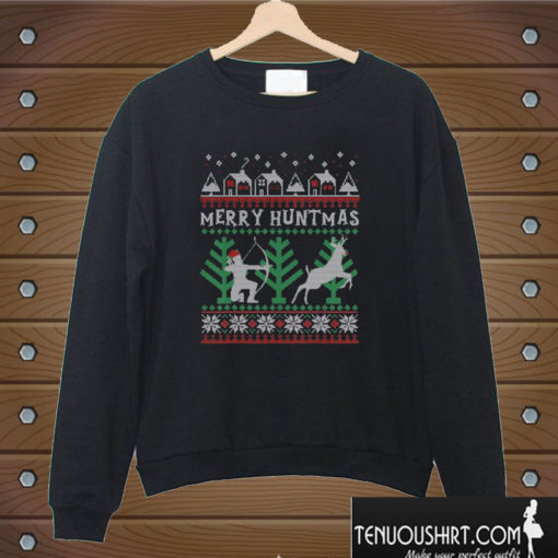 Merry Huntmas Deer Hunting Christmas Sweatshirt