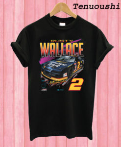 Rusty Wallace Black Vintage Car T shirt