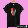 Spider-Man Half Black Face Half Red With Silver T shirt