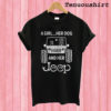 A girl a dog and her jeep T shirt