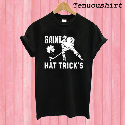 Hockey Saint Hattrick s Irish Hockey Patrick s day T shirt