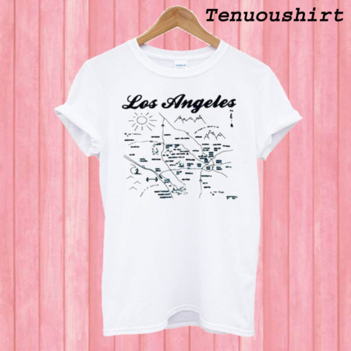 Los Angeles vintage maps T shirt