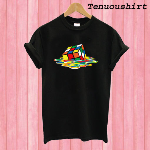 Melted Rubiks Cube t shirt