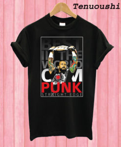 Punk Straight Edge Wrestiling Black T shirt