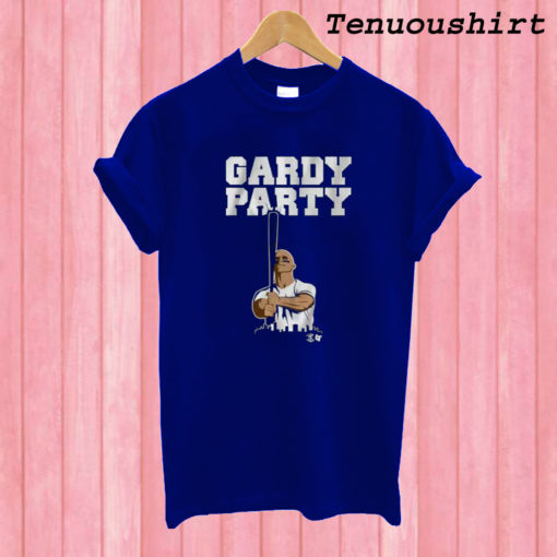 Stand by Brett Gardner with a Gardy Party T shirt