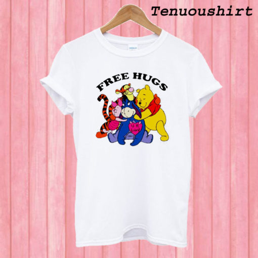 Winnie The Pooh Piglet Eeyore Tigger Free Hugs T shirt