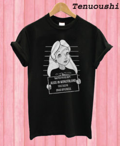 Twisted Punk Disney Alice in Wonderland Mugshot T shirt