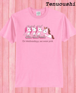 Unicorn On Wednesdays We Wear Pink T shirt