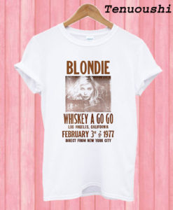 Blondie Whiskey A Go Go Poster Debbie Harry Rock Retro Vintage T shirt