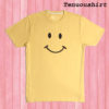 Mustard Yellow Smiley Face T shirt