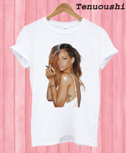 Rihanna Smoking Cigarette T shirt