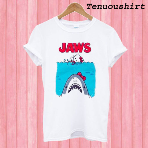 Hello Kitty Jaws Parody T shirt