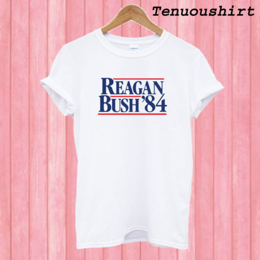 Vintage 80s Stranger Things Reagan Bush 84 T shirt