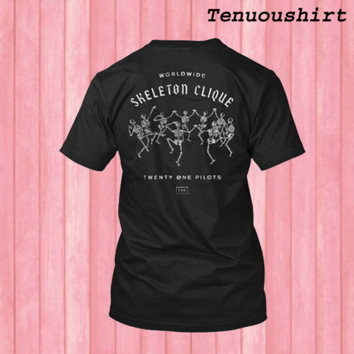 Worldwide Skeleton Clique Twenty One Pilots T shirt back