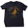 New York City (pigeon) Retro t shirt qn