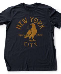 New York City (pigeon) Retro t shirt qn